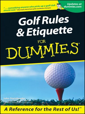 cover image of Golf Rules & Etiquette For Dummies
